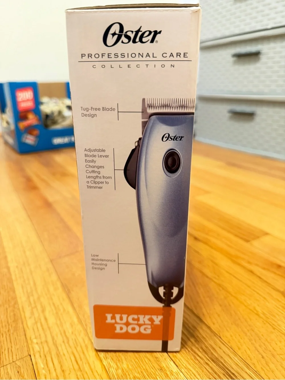 New in Box Oster Blue Lucky Dog Pet Clipper Grooming Kit with attachments